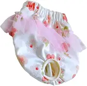 FONDOTIN Reusable Female Dog Diaper Costume Puppy Sanitary Pants Comfortable Soft Lining Adorable Design for Period Use Keeps Floors Clean