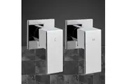 Cefito Shower Twins Tap Wall Bath Taps Brass Hot Cold Basin Bathroom Chrome