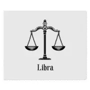 2 x 'Libra Scales' Microfibre Lens / Glasses Cleaning Cloths (LC00029446)