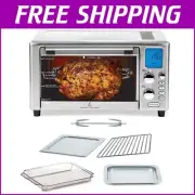 360° Quick Cook Stainless Steel Air Fryer - 930 Cu. In. & 9-in-1 Functions
