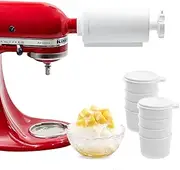 Ice Shaver Attachment for KitchenAid Stand Mixer- Snow Cone Machine Ice Maker, High Production Shave Ice Machines Ice Cream Maker, Essential Mixer Parts with 8 Molds