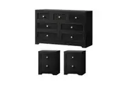 Oikiture 7 Chest of Drawers and 2 Bedside Tables Set