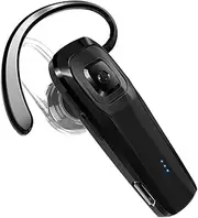 TOORUN Bluetooth Headset, M26 Bluetooth Earpiece Handsfree V5.0 Wireless Headphone with Noise Cancelling and Microphone Compatible for Android iPhone Cell Phone Laptop - Black