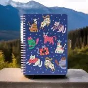 Vera Bradley Small Spiral Notebook w/Interior Pocket CATNIP CHRISTMAS V406