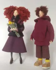 Handmade Interior Dolls, Collectable Art Dolls Rita And Mark, One Of A Kind