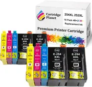 10 Pack (4BK,2C,2M,2Y) Compatible Ink for Epson 254XL & 252XL for Epson Workforce WF-3620 WF-3640 WF-7610 WF-7620 WF-7710 WF-7720 WF-7725