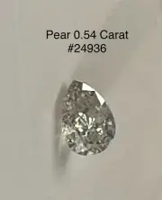 Pear Cut Shape Loose Diamond 0.54 Carat