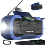 Bluetooth Hand Crank Emergency Radio Solar Power,Portable AM FM Radio Speaker...