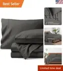 Organic Cotton Flannel Sheet Set - Full Size - 100% Cotton - Double Brushed f...