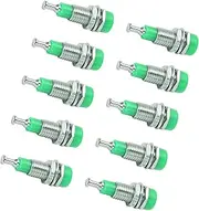 Banana Panel Socket, 10pcs/set 2mm Plated Female Jack Socket Mount Binding Post, for Electronic Equipment (Green)