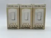 3 - Lutron Diva Rocker Paddle Dimmer Switch LED Halogen Incandescent 1 Pole/3Way