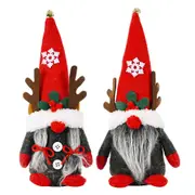 2x28cm Christmas Faceless Gnomes Plush Santa Toys Doll Gonk Dwarf Elf Xmas Decor