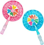 Kisangel 2pcs Outdoor Bubble Wand Bubble Maker for Encourages Active Skills for Summer Fun Backyard Activities