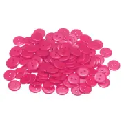 200pcs Sewing Button 15mm 2 Holes Resin Round Craft Buttons, Rose Red