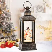 Christmas Snow Globe Lantern Musical, Snowman Snow Globe with 8 Songs & 6H Timer