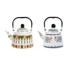 Enamel Tea Kettle 1.7L Sturdy with Handle Water Kettle for Tea Boiling Water