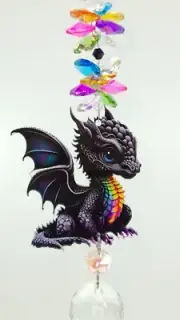 Cute Dragon Crystal Suncatcher gift, handmade rainbow hanging suncatchers