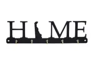 Delaware Home State Shape Key Holder Hanger Rack Hooks Housewarming Wall Gift