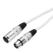 XLR Male to XLR Female Cable, 10ft XLR to XLR Microphone Cable, White