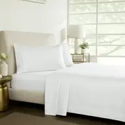 Bedding King 1000TC Pure Egyptian Cotton Sheet Set - White King Single