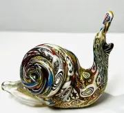 Verano art glass millefiori snail