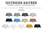 STYLE 2 Piped Trim Mattress Bolster Pillow for Daybed Porch Swing |COVERS ONLY|