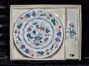 Andrea by Sadek INDIA GARDEN Porcelain Cake Plate & Server 2pc Set Xmas Gift