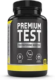 Performance Enhanced - PREMIUM TEST | New Natural Testosterone Booster for Man | Made of 100% Natural Fenugreek, Tribulus & D-Aspartic Acid | New improved Formula | 60 Capsules