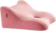 Generic Cushion Wedge Pillow Support Memory Foam Trendy Versatile Face Down Pillow Bed Pillow for Reading Chin and Neck Support, Double Pink