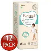 12 x Babylove Beyond Nappy Pants Size 6 Junior 15-25Kg Unisex Nappies 26 Pack