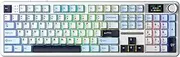 AULA F108 Pro Full Size Mechanical Keyboard – Tri-Mode Wireless/Wired – Gasket Mount – Hot Swappable – Smart Display – RGB – PBT Keycaps (Glacier Blue, Reaper Switch)