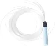 LED Fiber Optic Whips 7 Color Effect Mode Space Whips for Light Show, Black and Blue