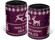 Manly Sea Eagles NRL Rugby League Christmas Ugly Can Cooler