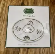 NIB Portmeirion Botanic Garden Chip 'N' Dip All in One Platter 14"