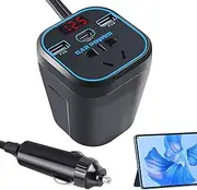 Car Charger Inverter | DC to AC Converter for Car,Car Inverter 12V24V DC to 220V AC Converter Vehicle Adapter Plug Outlet with 3.1A Dual USB Car Charger for Laptop Computer Borato