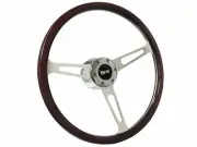 1960-73 Chevrolet Car Truck 6-Bolt 15" Espresso Wood Steering Wheel Kit, SS (for: Chevrolet)