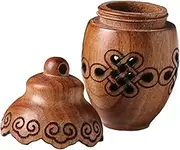 ADOCARN Small Portable Aromatherapy Balls Bottle Essential Oil Wood Sachet Container for Home Decor