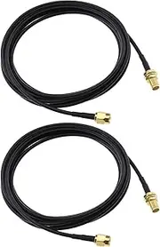EMSea 2X SMA Male to SMA Female RG174 Antenna Extension Coaxial Cable 1m for 4G LTE Router Gateway Modem Cellular Router Gateway SDR Dongle Receiver
