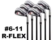 HONMA GOLF TOUR WORLD GS #6-#11 IRON SET R-FLEX GRAPHITE SHAFT 6 CLUBS