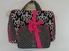 Raymond Waites Women's 2 Piece Cosmetic Bag Set Black White Polka Dots