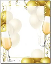 Champagne Balloons Letterhead Laser & Inkjet Printer Paper (25 Pack)