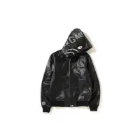 在飛比找Yahoo!奇摩拍賣優惠-BAPE Leather SHARK hoodie jack