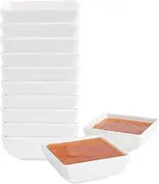 12 Pack Mini Sauce Dish 2.7", Super White, Elegant Dinnerware, 100% Melamine, Non Breakable, Durable
