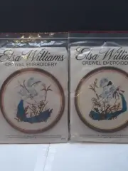 Elsa Williams Crewel Embroidery Kits 00193 & 00194 THE GATHERER I & II vintage