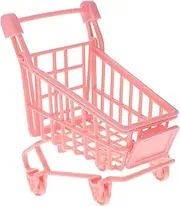 Kisangel 2 Pcs PVC Mini Simulation Trolley for Versatile Storage Rack for Dolls for Creative Play and Family Bonding Random Color Random Color