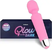 Vibrator Sex Toy, Adult Sex Toys for Women by Yarosi - Powerful Electric Wand Massager, G Spot Clitoris Stimulation, Dildo, Vibrators - Water-Resistant, Wireless - 20 Vibration Modes & 8 Speeds - Glow Edition