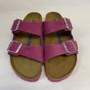 Birkenstock New w/ Box Arizona Dark Fuchsia Nubuck Soft Footbed Nar Select Size