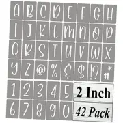 Alphabet Letter Stencils for Painting - 42 Pack Letter and Number 2 Inch