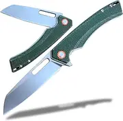 EDC Pocket Knife-Pocket knife-micarta Handle-D2 steel-Folding Knife for EDC-Everyday Carry Knife for Men and Women-Indoor/Outdoor Gift