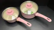 GreenLife Artisan Healthy Ceramic Nonstick, Saucepans Set w/ Lids, 1 & 1 1/2 Qt.